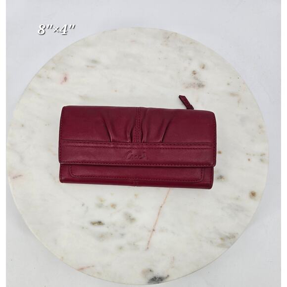Coach Soho Soft Leather Pleated Trifold Wallet - Picture 1 of 5